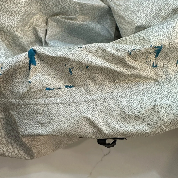 The North Face bright blue rain wind breaker jacket  SZ L UC camping hiking VTG - Picture 12 of 13